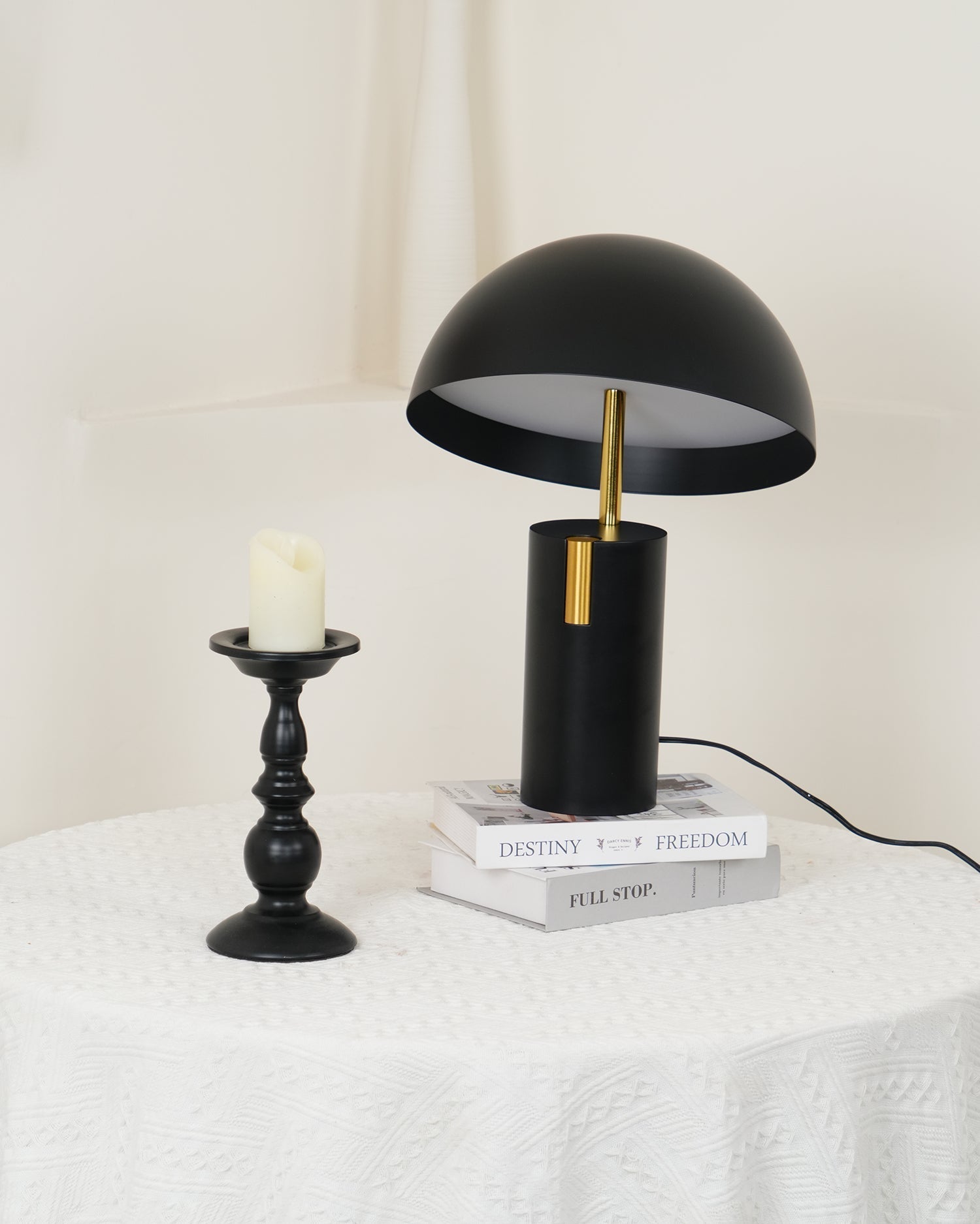 Veroca Steel Industrial Table Lamp-Neutral Decor