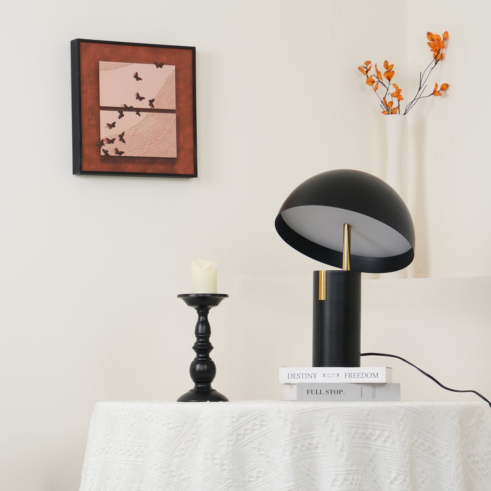 Veroca Steel Industrial Table Lamp-Neutral Decor