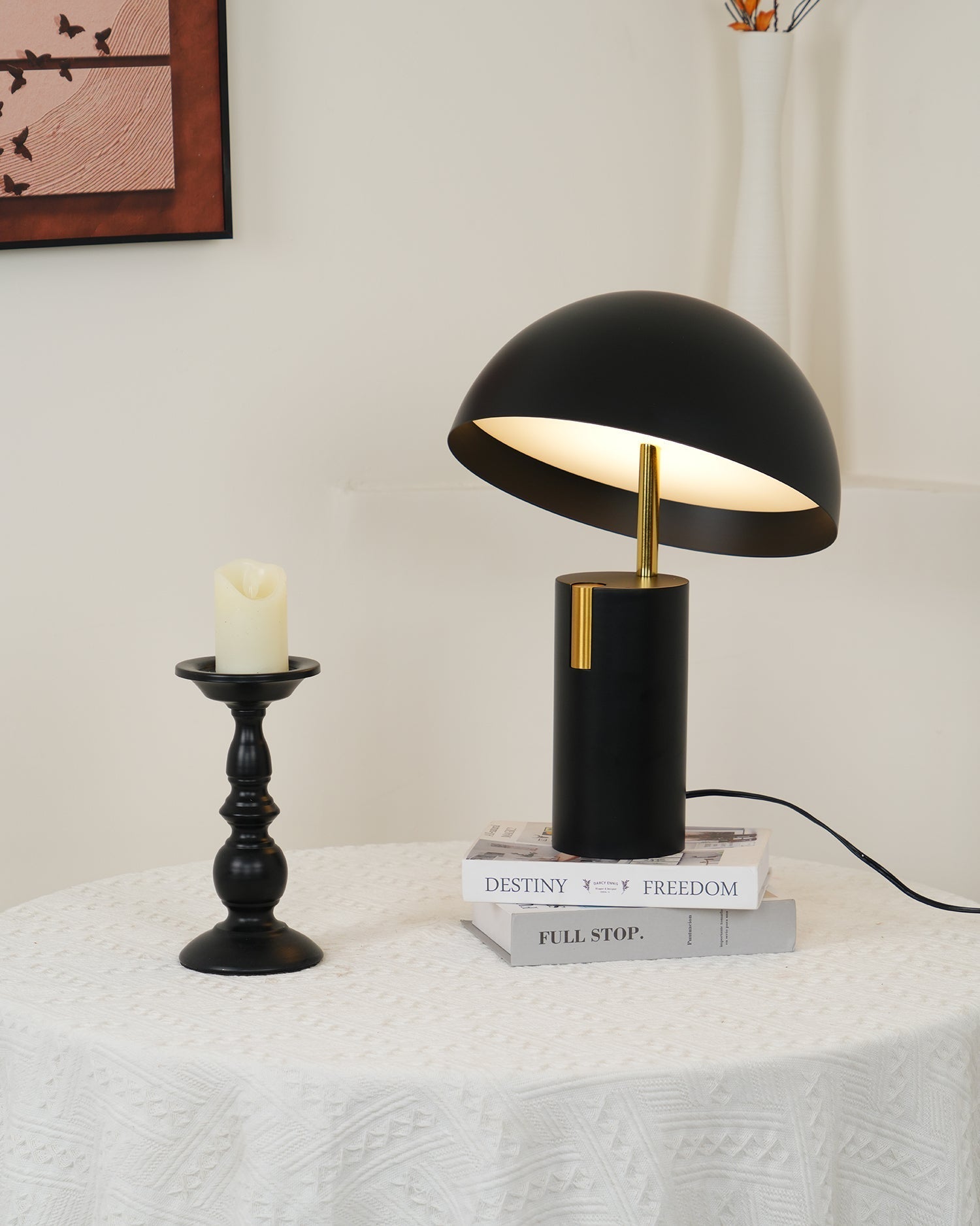Veroca Steel Industrial Table Lamp-Neutral Decor