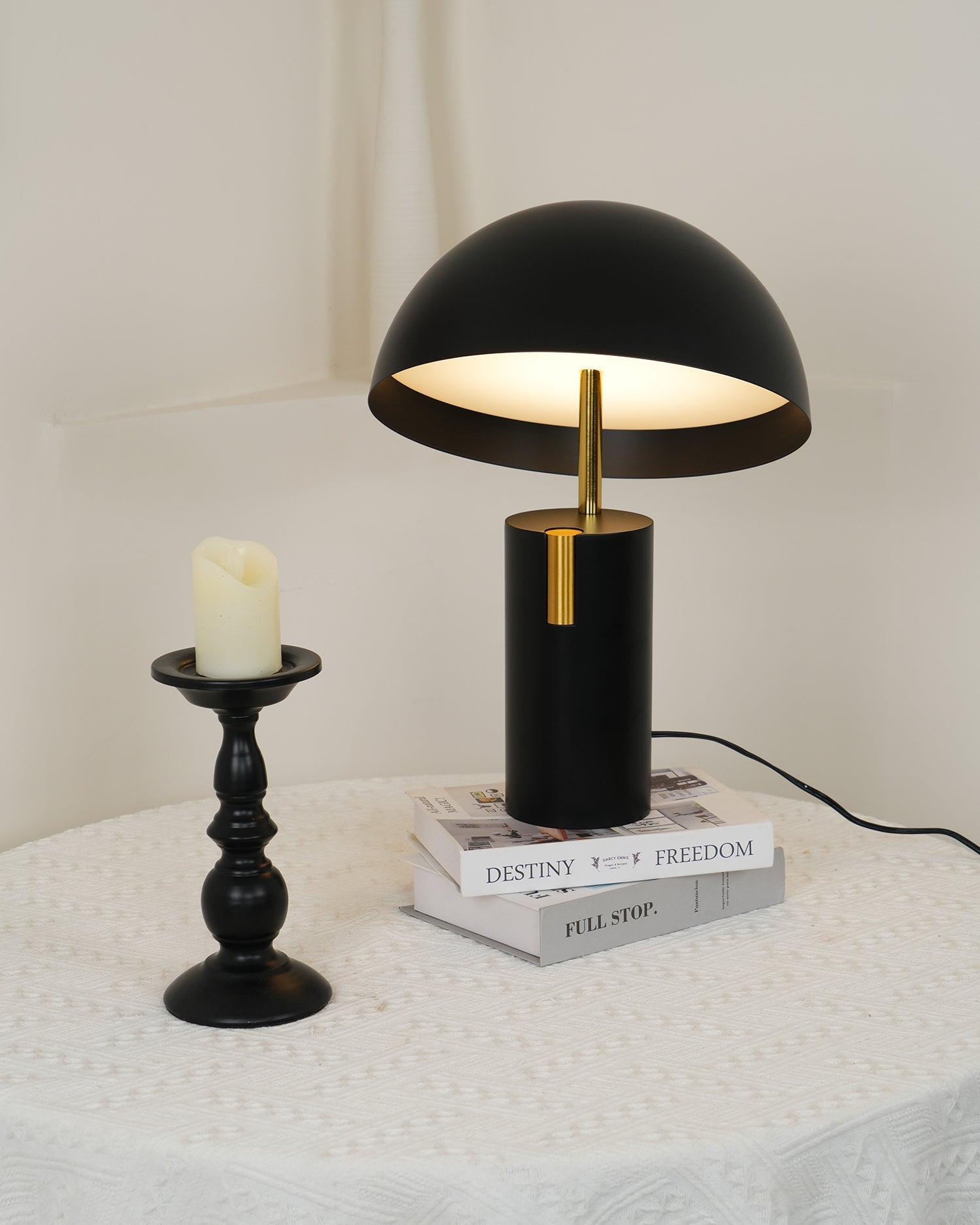 Veroca Steel Industrial Table Lamp-Neutral Decor