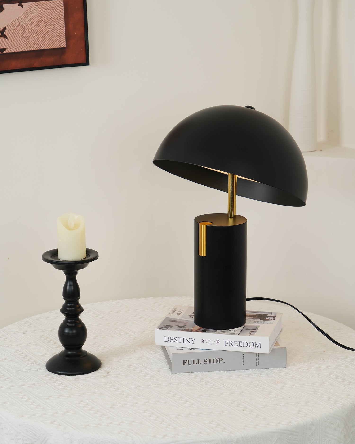 Veroca Steel Industrial Table Lamp-Neutral Decor