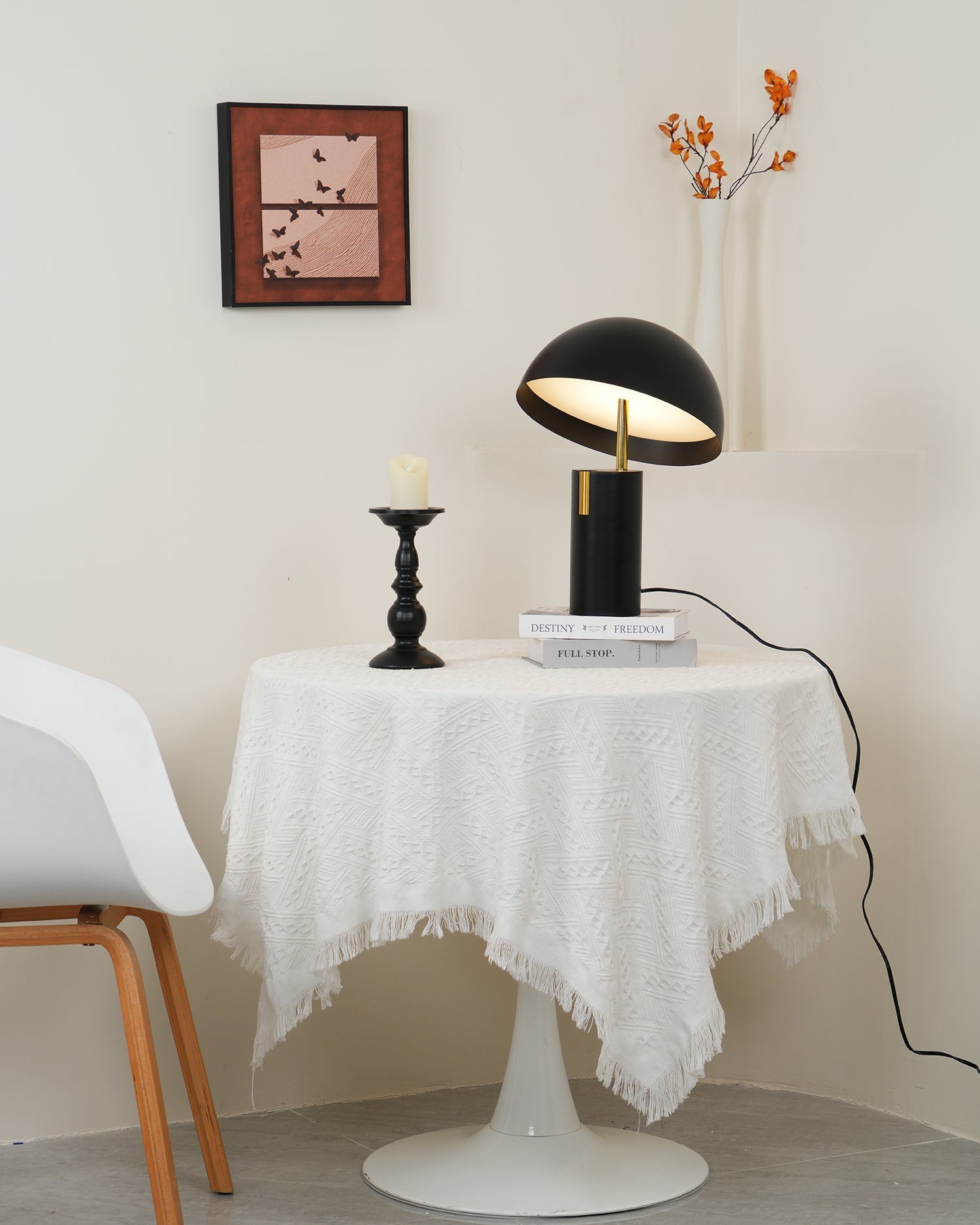 Veroca Steel Industrial Table Lamp-Neutral Decor