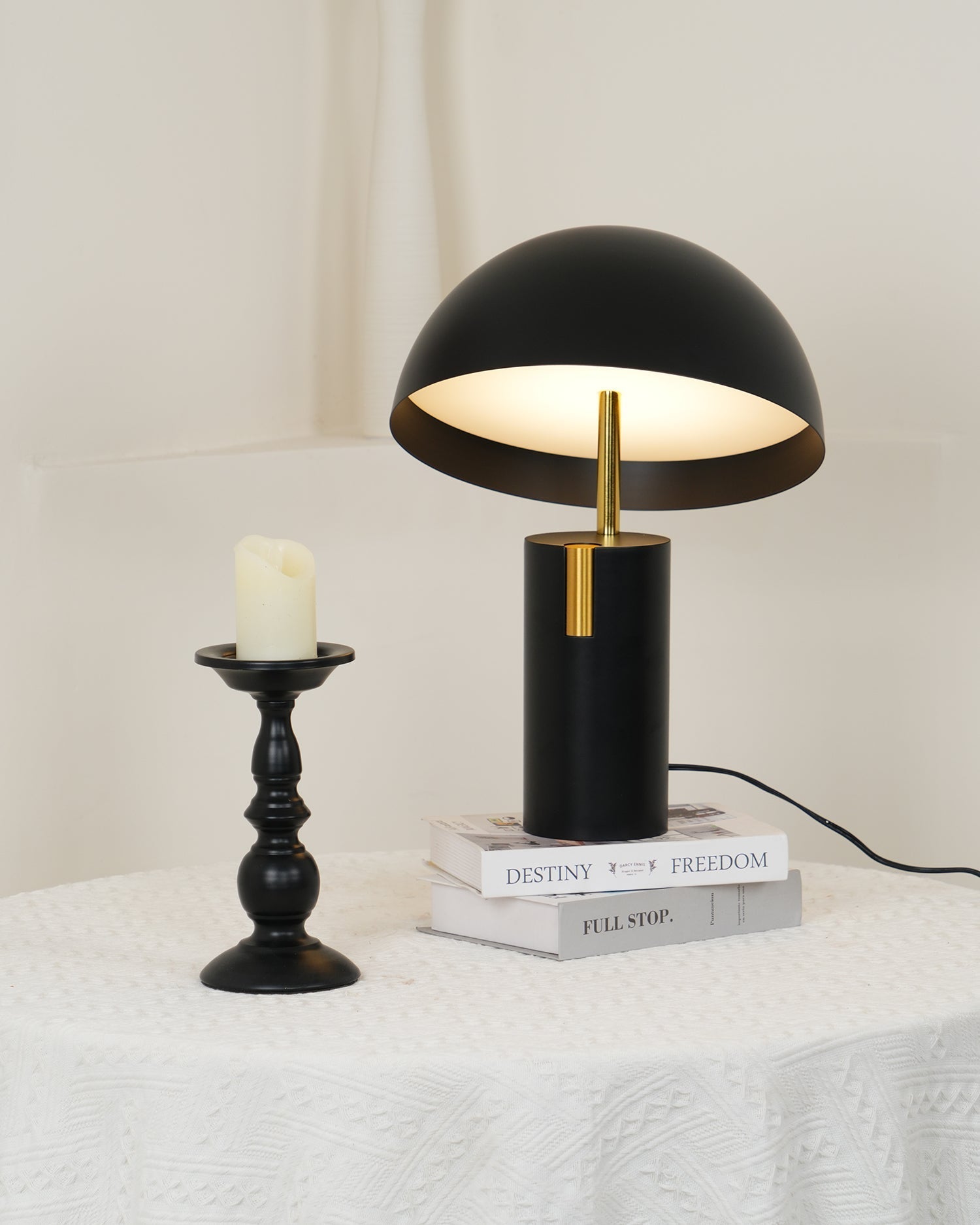 Veroca Steel Industrial Table Lamp-Neutral Decor