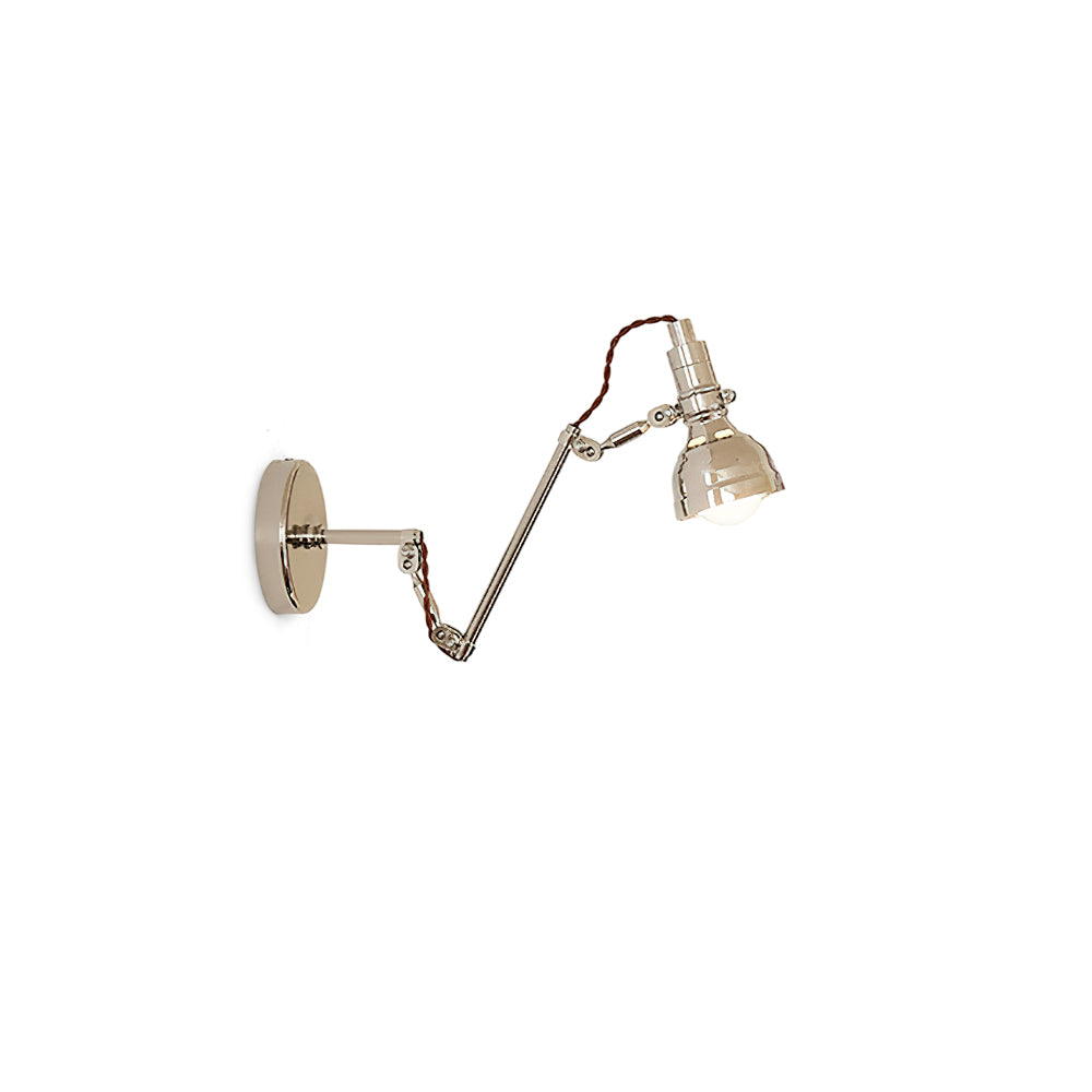 Avonni Swing Arm Wall Lamp in chrome finish.