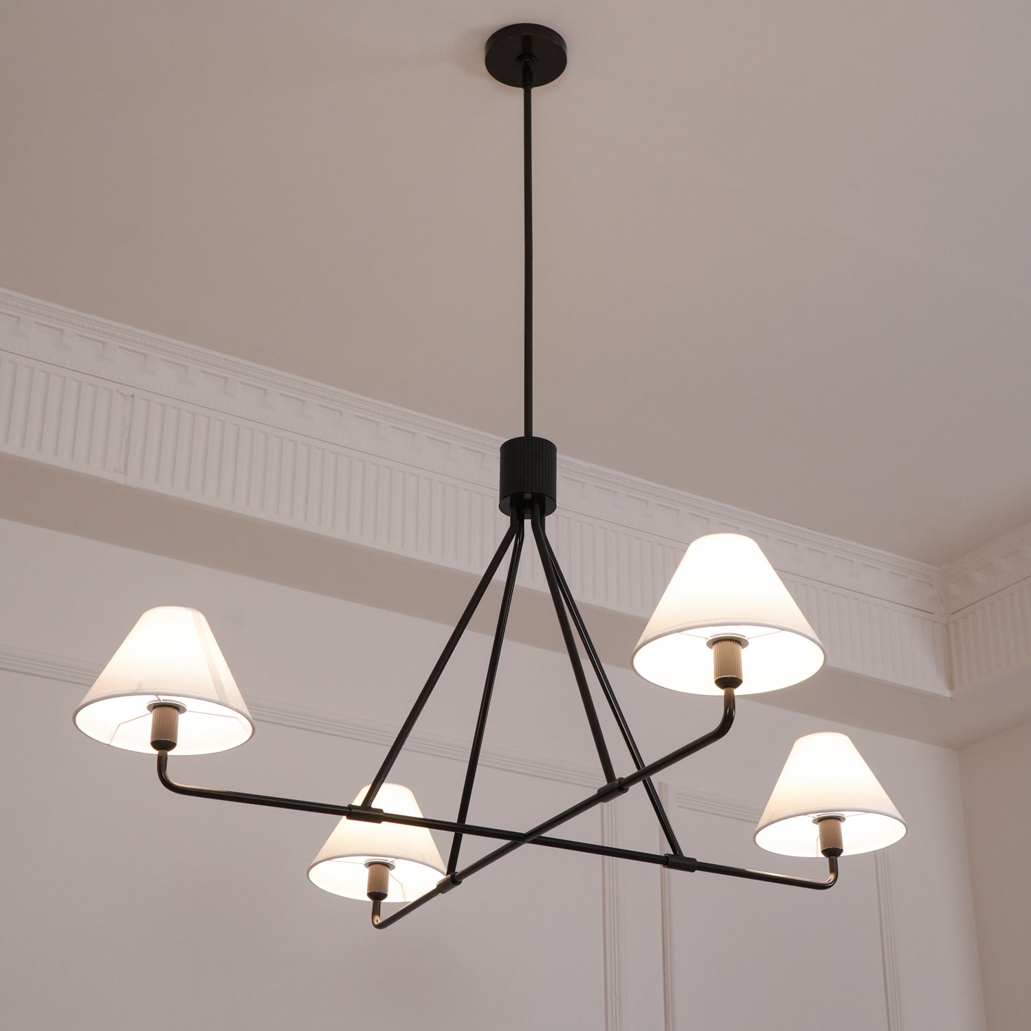 Vase Chandelier Cone Shade Minimalist-Neutral Decor