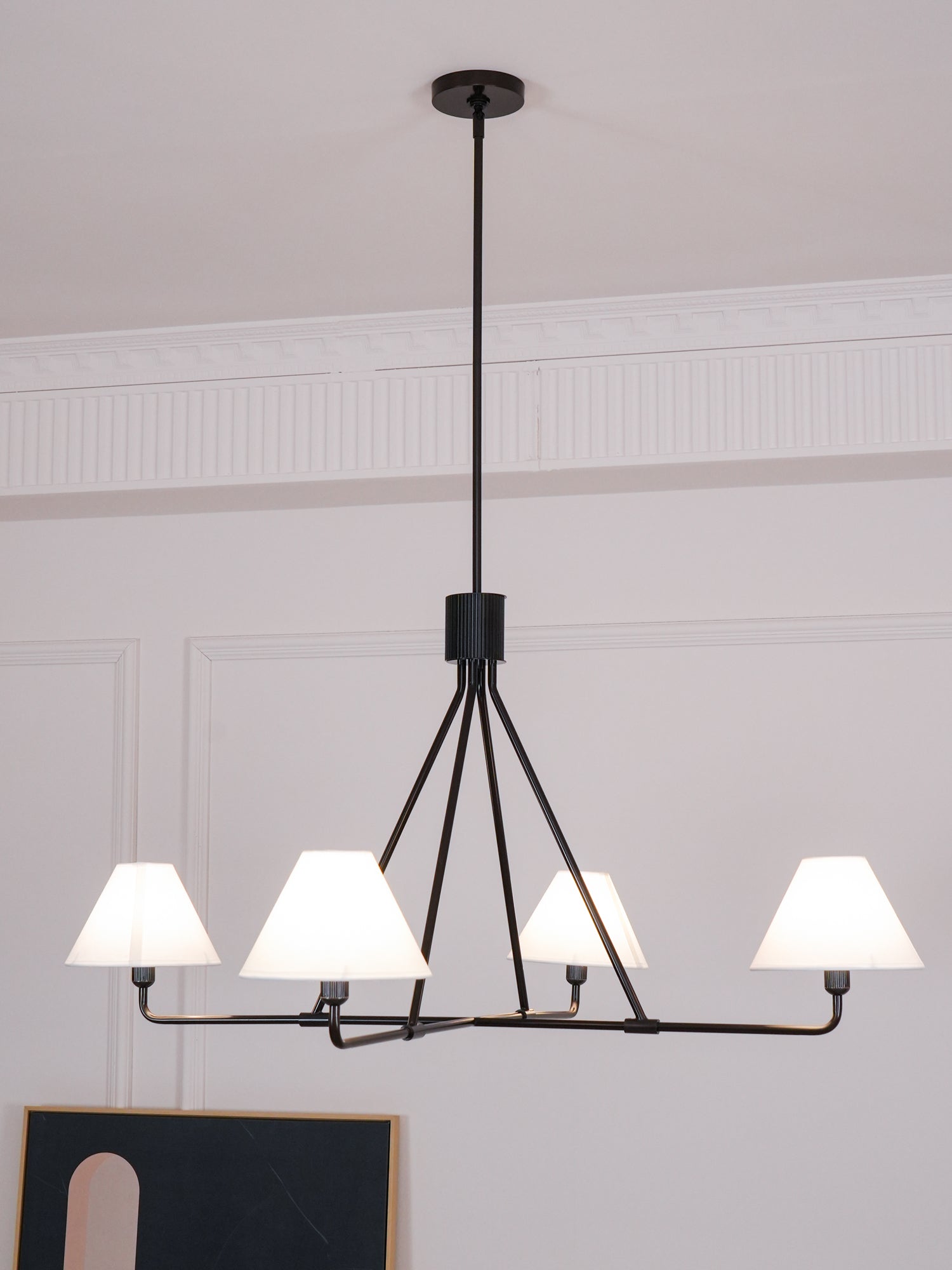 Vase Chandelier Cone Shade Minimalist-Neutral Decor