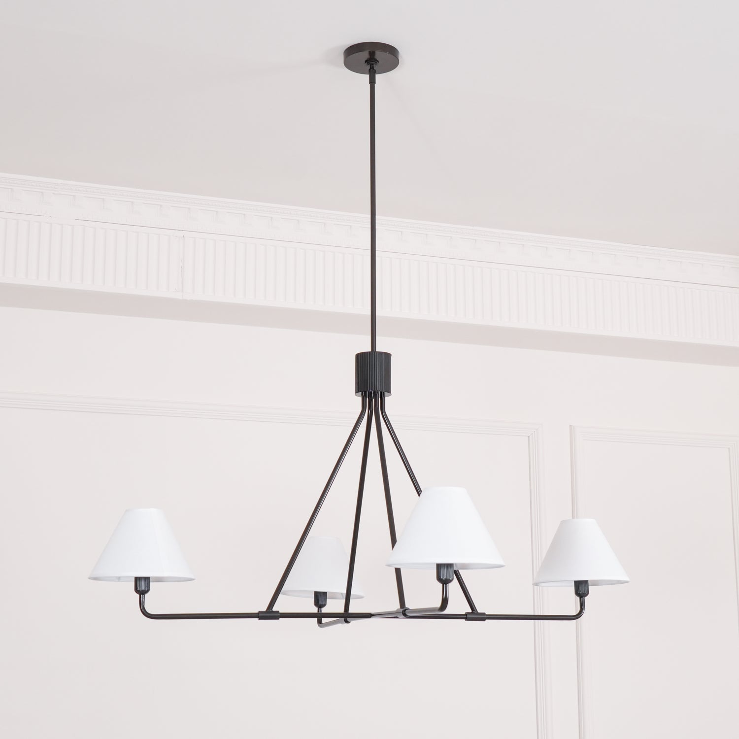 Vase Chandelier Cone Shade Minimalist-Neutral Decor