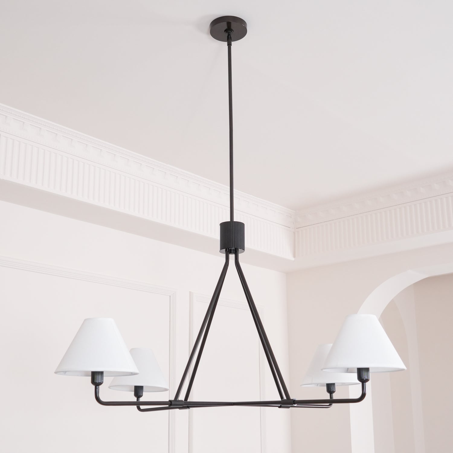 Vase Chandelier Cone Shade Minimalist-Neutral Decor