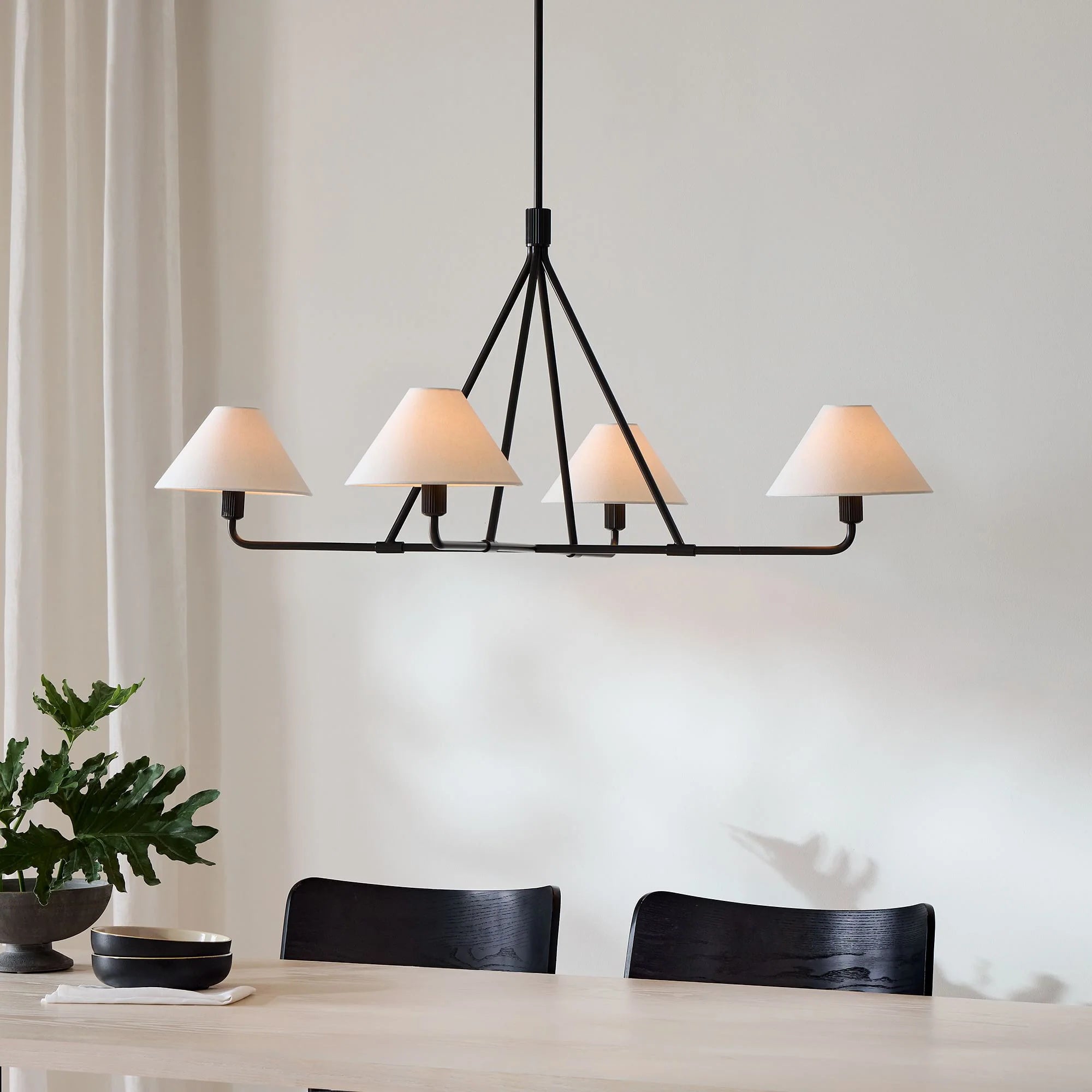 Vase Chandelier Cone Shade Minimalist-Neutral Decor