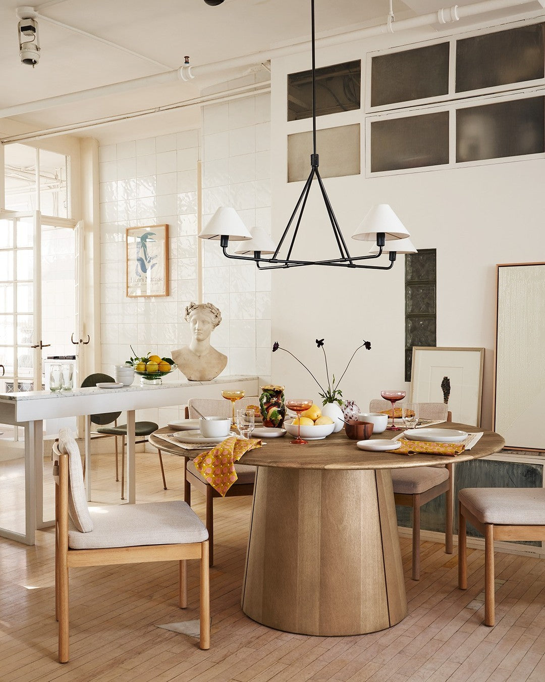 Vase Chandelier Cone Shade Minimalist-Neutral Decor