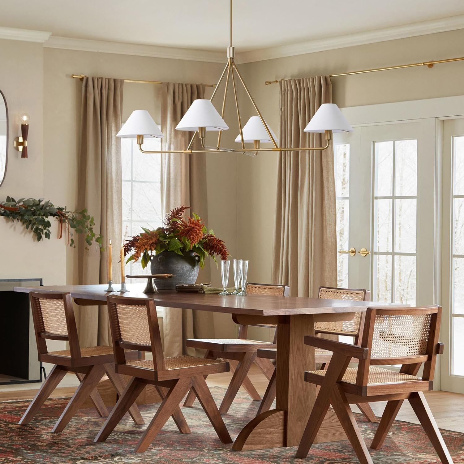 Vase Chandelier Cone Shade Minimalist-Neutral Decor