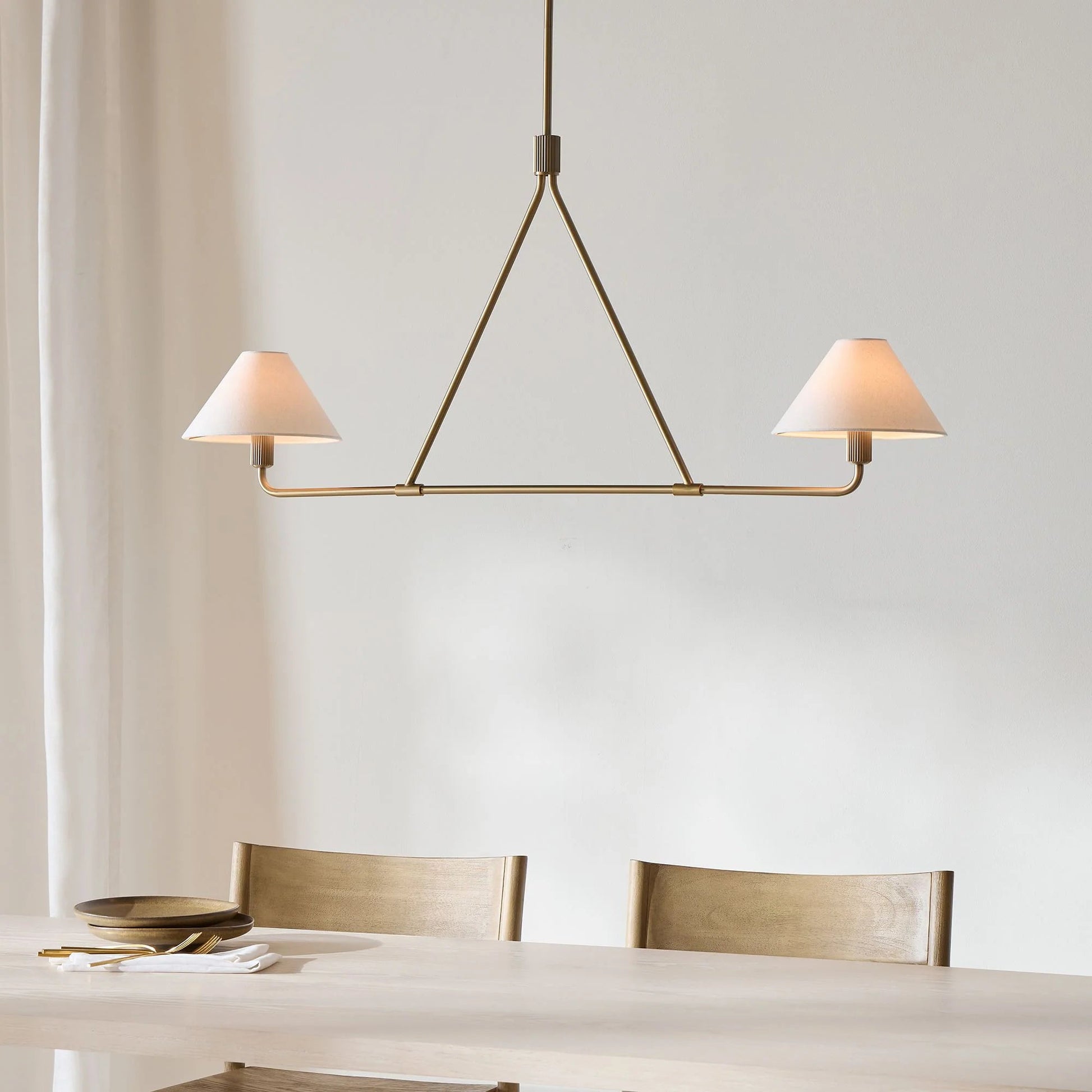 Vase Chandelier Cone Shade Minimalist-Neutral Decor