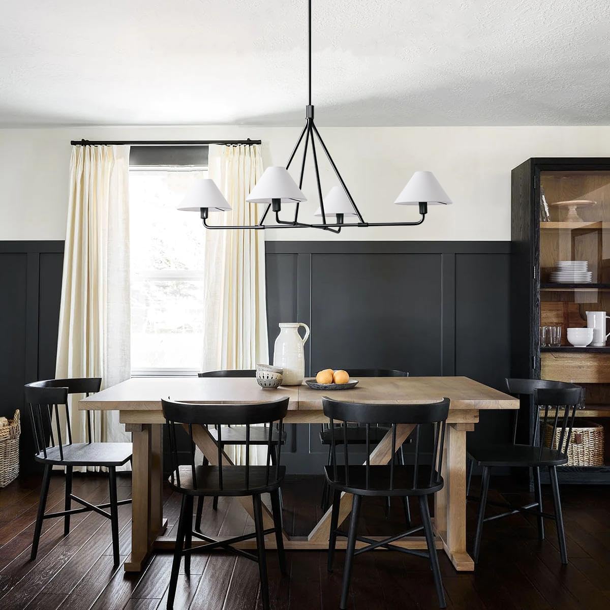 Vase Chandelier Cone Shade Minimalist-Neutral Decor