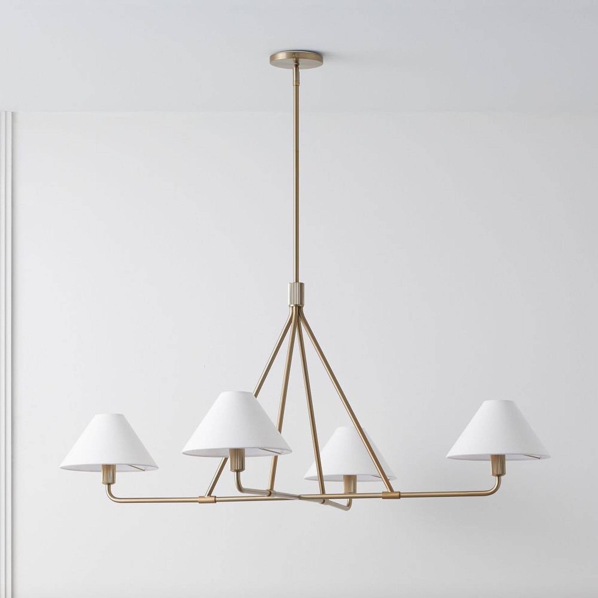 Vase Chandelier Cone Shade Minimalist-Neutral Decor