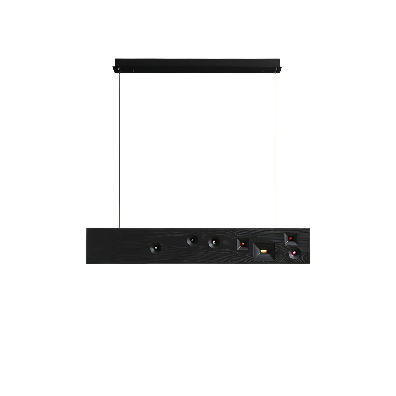 Lustra Pendant Light Wood Gemstone Linear LED-Neutral Decor