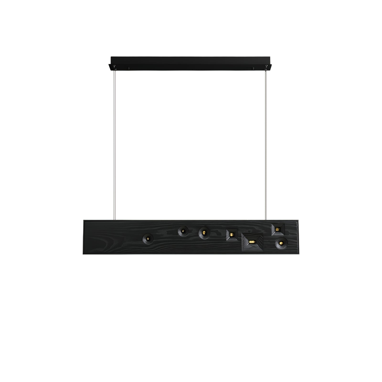Lustra Pendant Light Wood Gemstone Linear LED-Neutral Decor