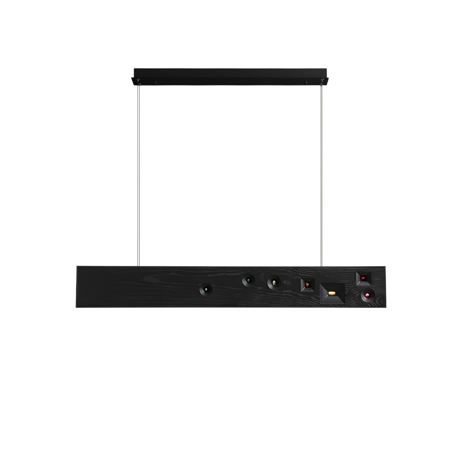 Lustra Pendant Light Wood Gemstone Linear LED-Neutral Decor