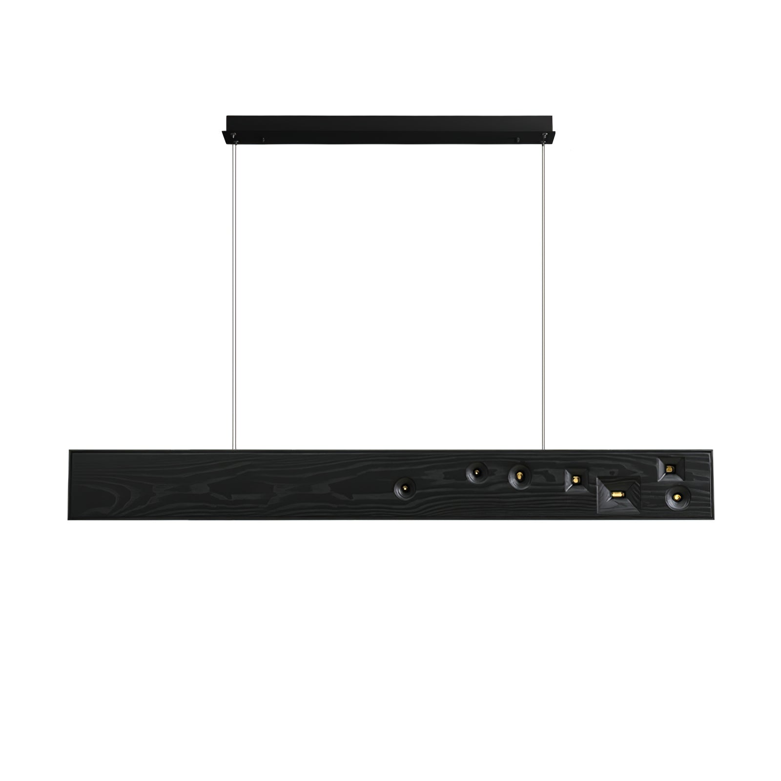 Lustra Pendant Light Wood Gemstone Linear LED-Neutral Decor