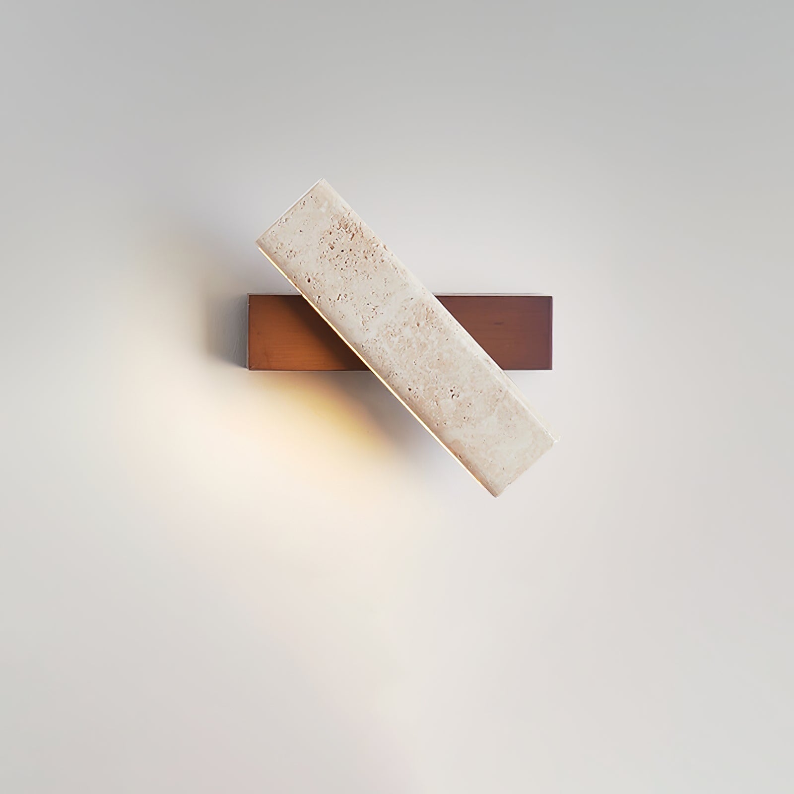 Esorora Rectangular Travertine Wall Light-Neutral Decor
