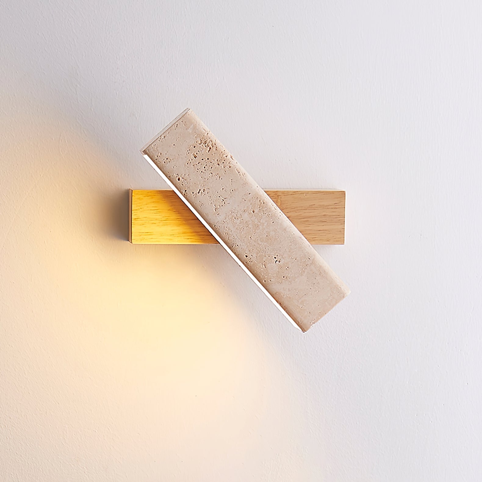 Esorora Rectangular Travertine Wall Light-Neutral Decor
