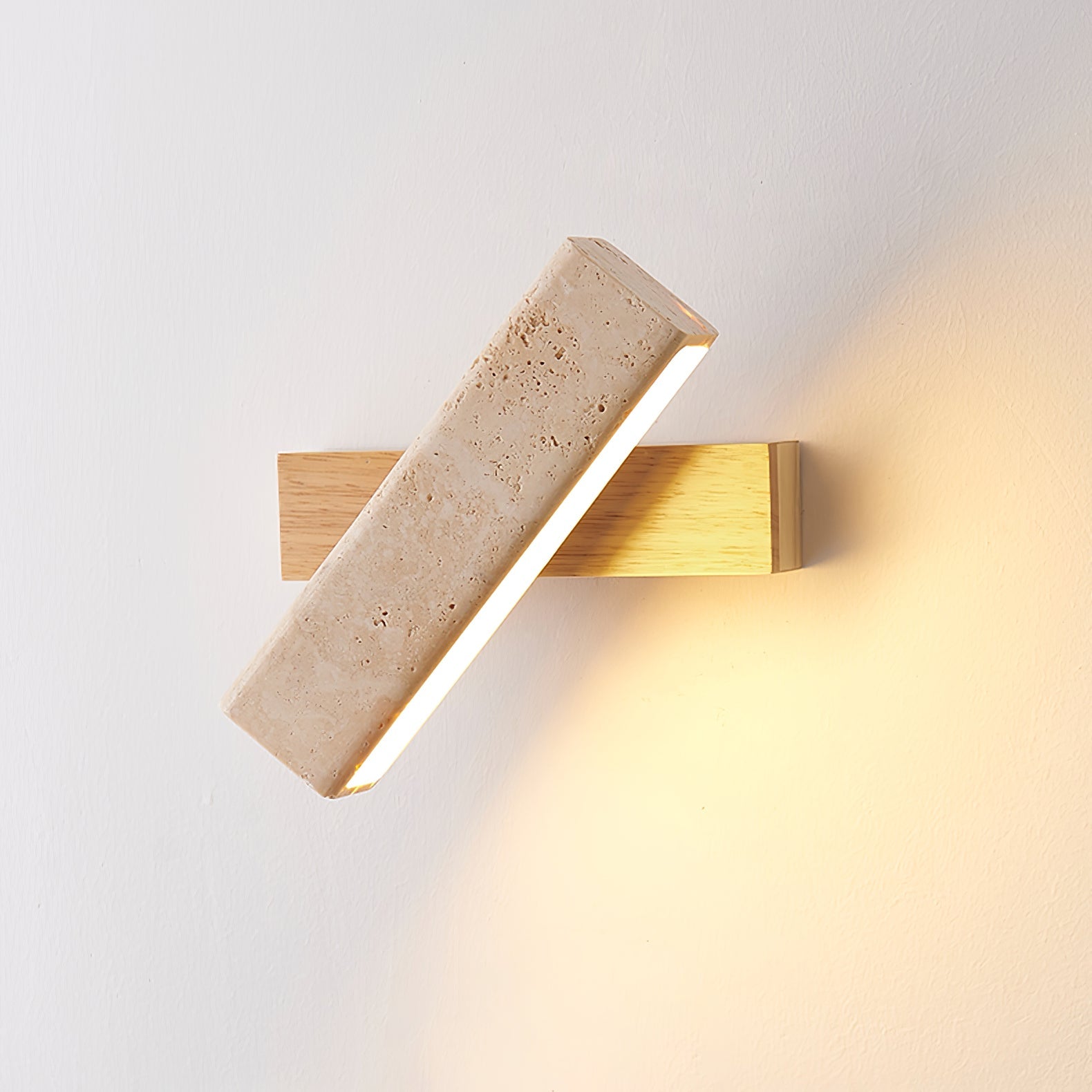 Esorora Rectangular Travertine Wall Light-Neutral Decor
