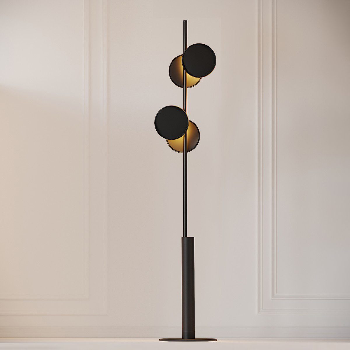 Munell Black Acrylic Floor Lamp-Neutral Decor