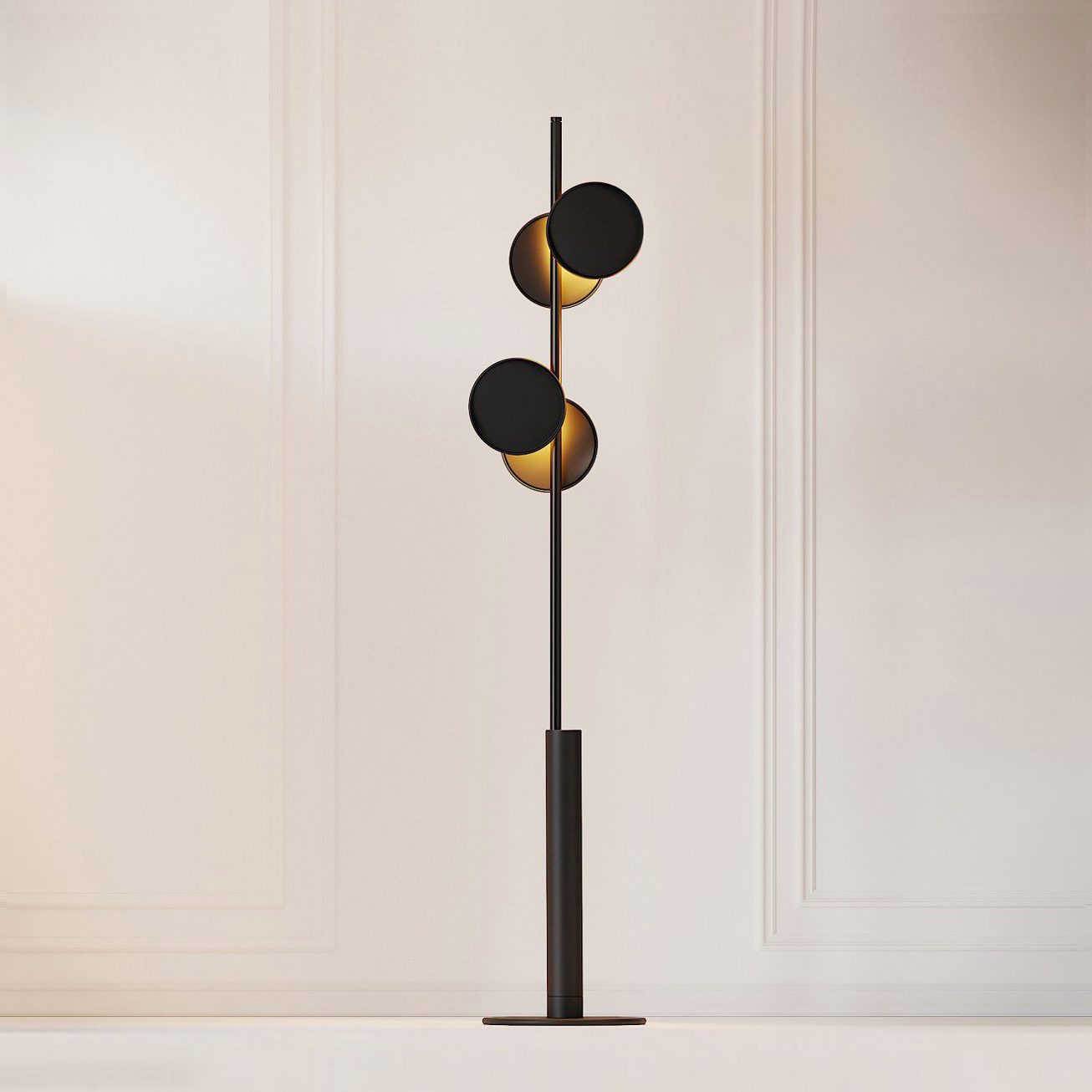 Munell Black Acrylic Floor Lamp-Neutral Decor