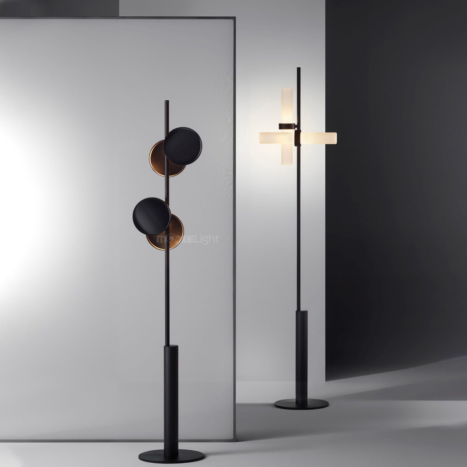 Munell Black Acrylic Floor Lamp-Neutral Decor