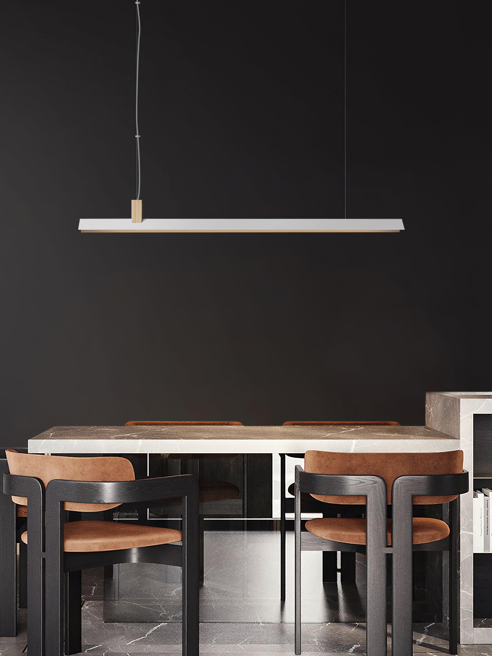 Linea Minimalist Wooden Pendant Light-Neutral Decor