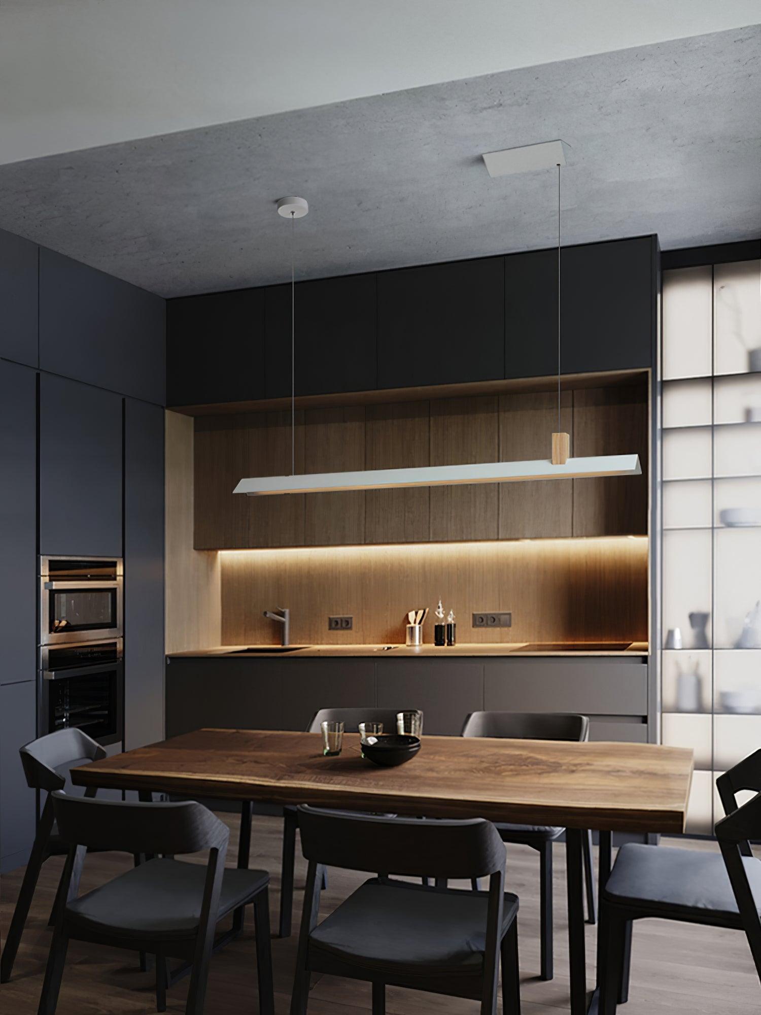 Linea Minimalist Wooden Pendant Light-Neutral Decor