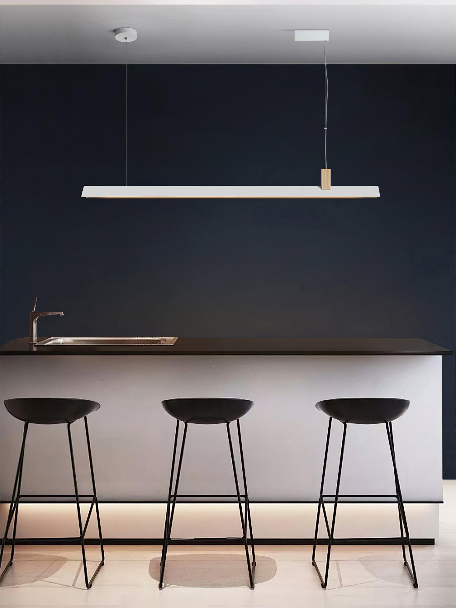 Linea Minimalist Wooden Pendant Light-Neutral Decor