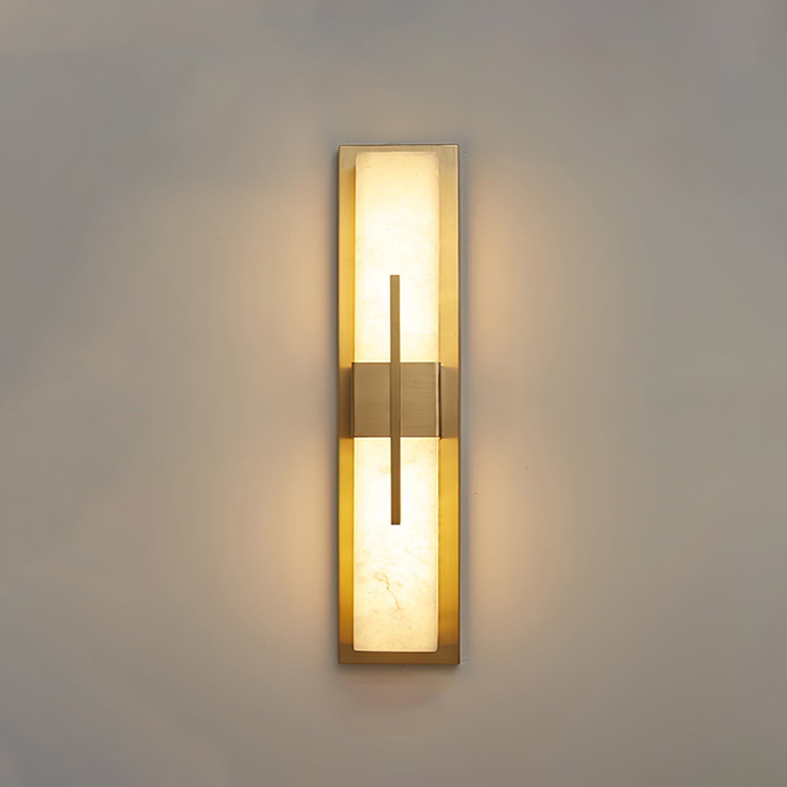 Lylirel Rectangular Alabaster Wall Light-Neutral Decor