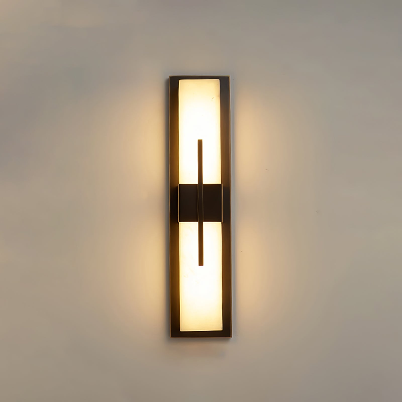 Lylirel Rectangular Alabaster Wall Light-Neutral Decor
