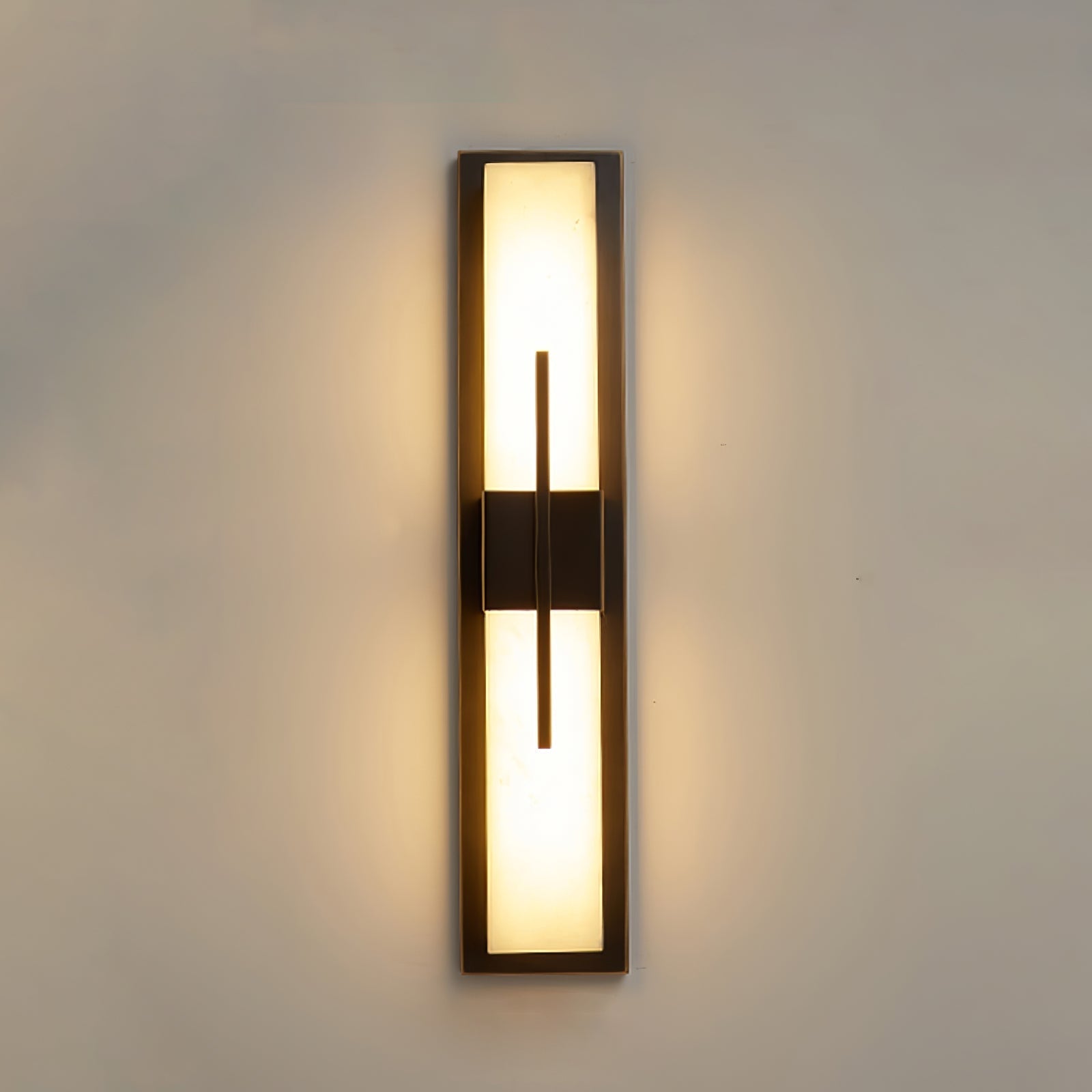 Lylirel Rectangular Alabaster Wall Light-Neutral Decor
