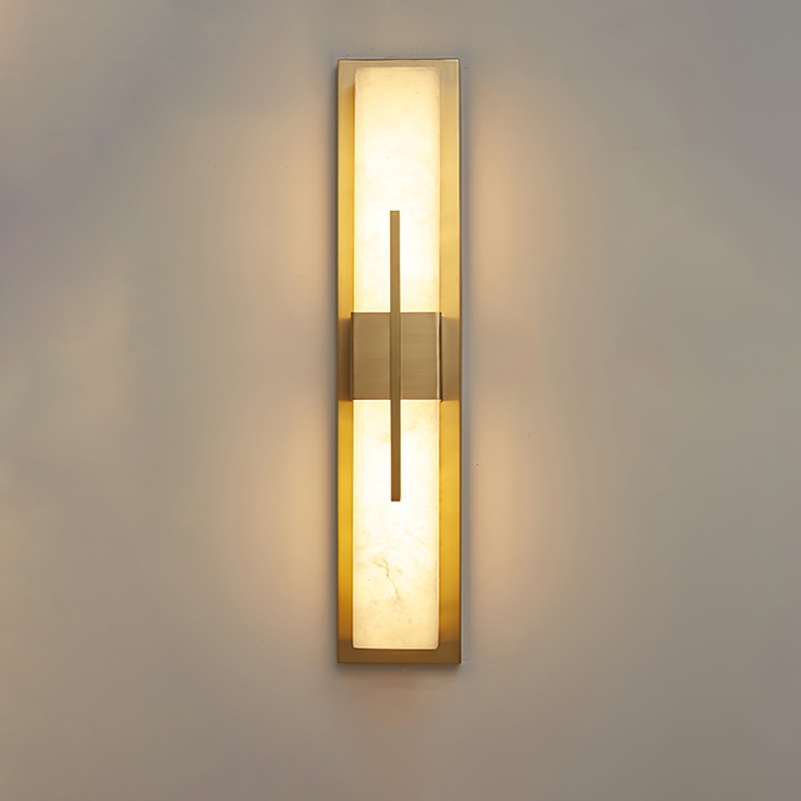 Lylirel Rectangular Alabaster Wall Light-Neutral Decor