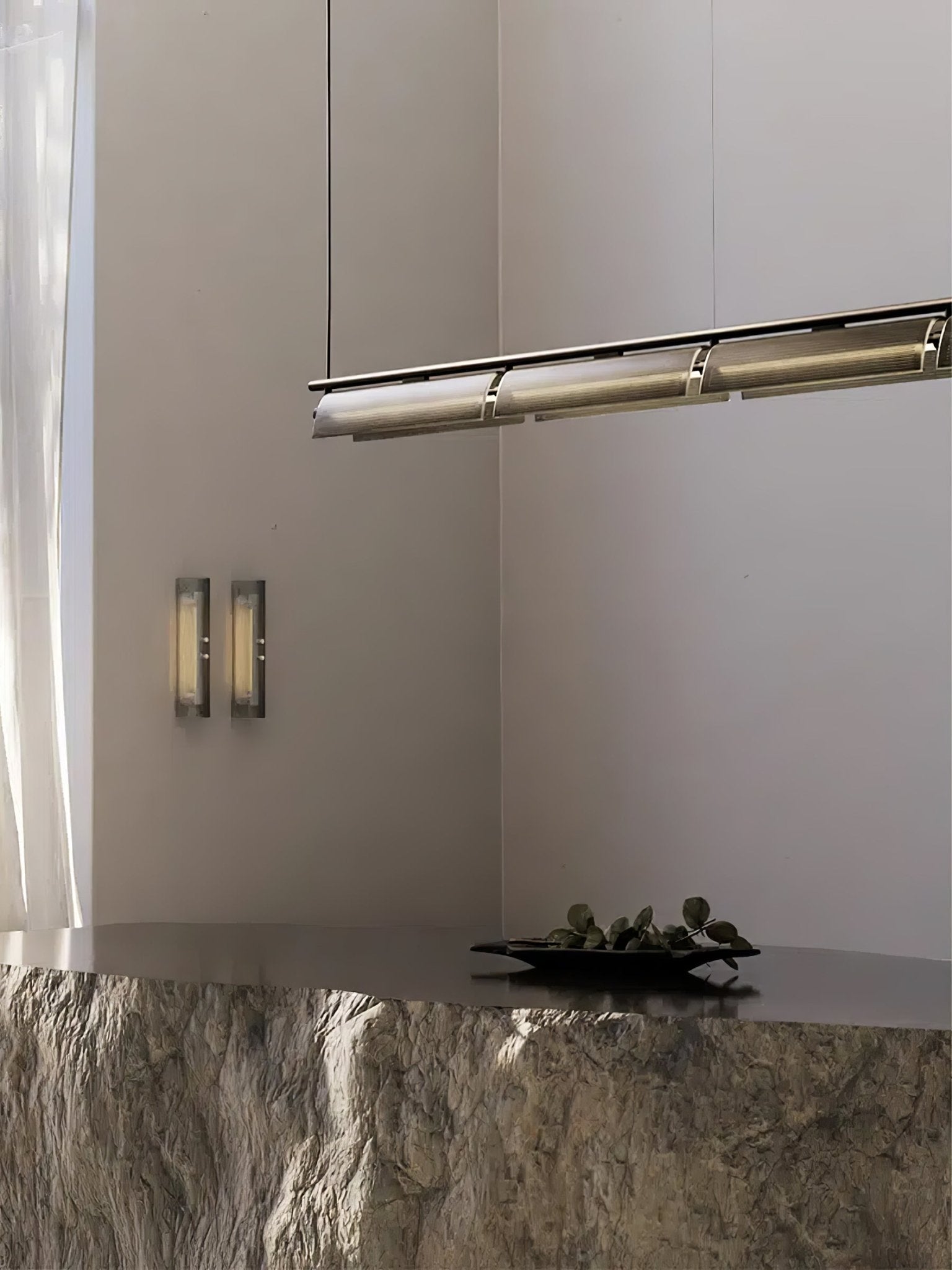 Lustra Chandelier Smoky Glass Modern-Neutral Decor