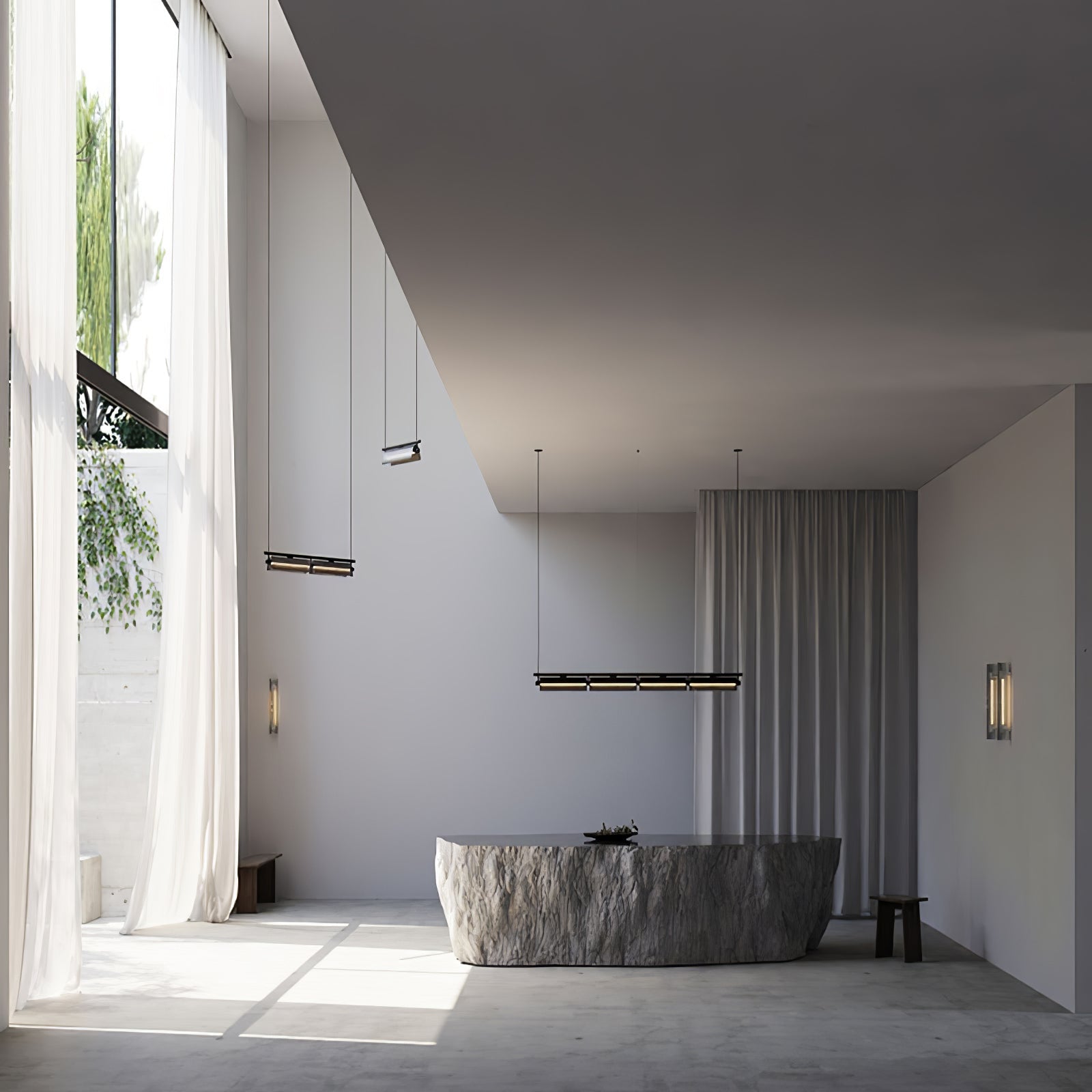 Lustra Chandelier Smoky Glass Modern-Neutral Decor