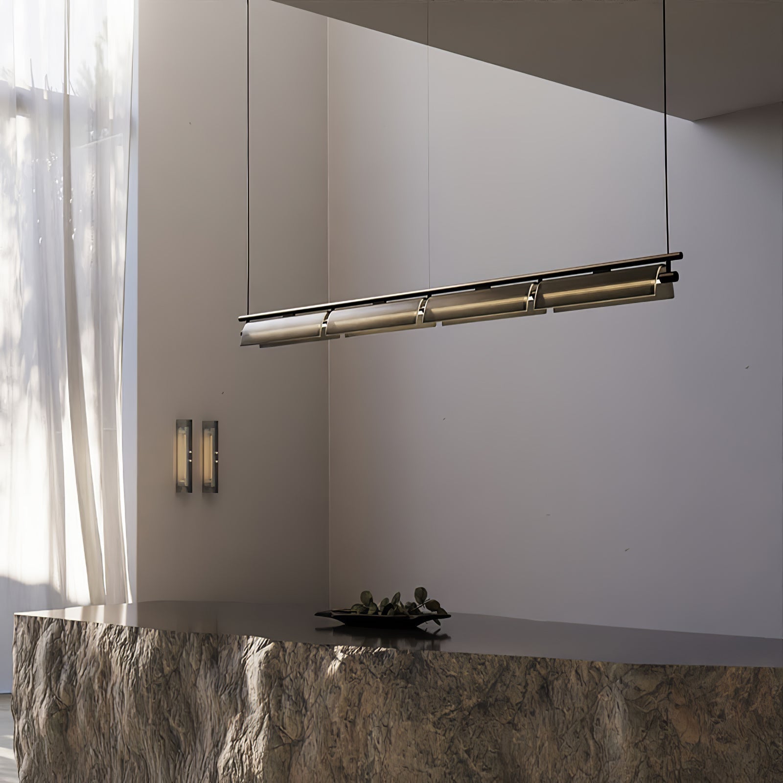 Lustra Chandelier Smoky Glass Modern-Neutral Decor
