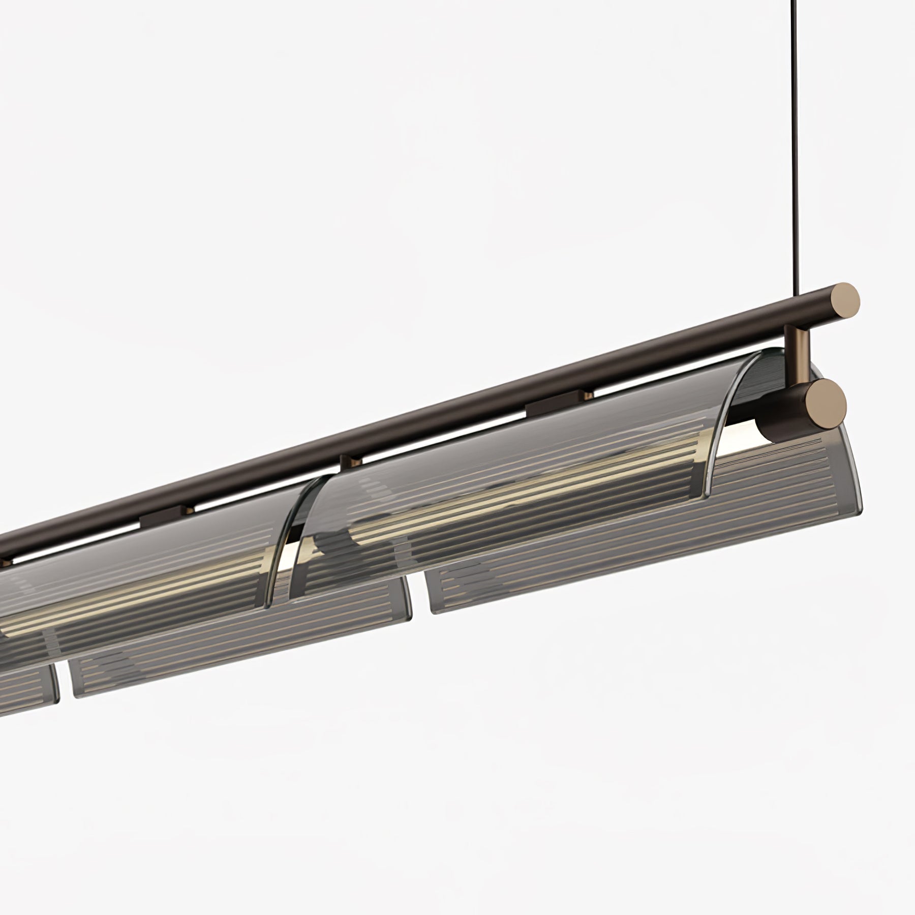 Lustra Chandelier Smoky Glass Modern-Neutral Decor
