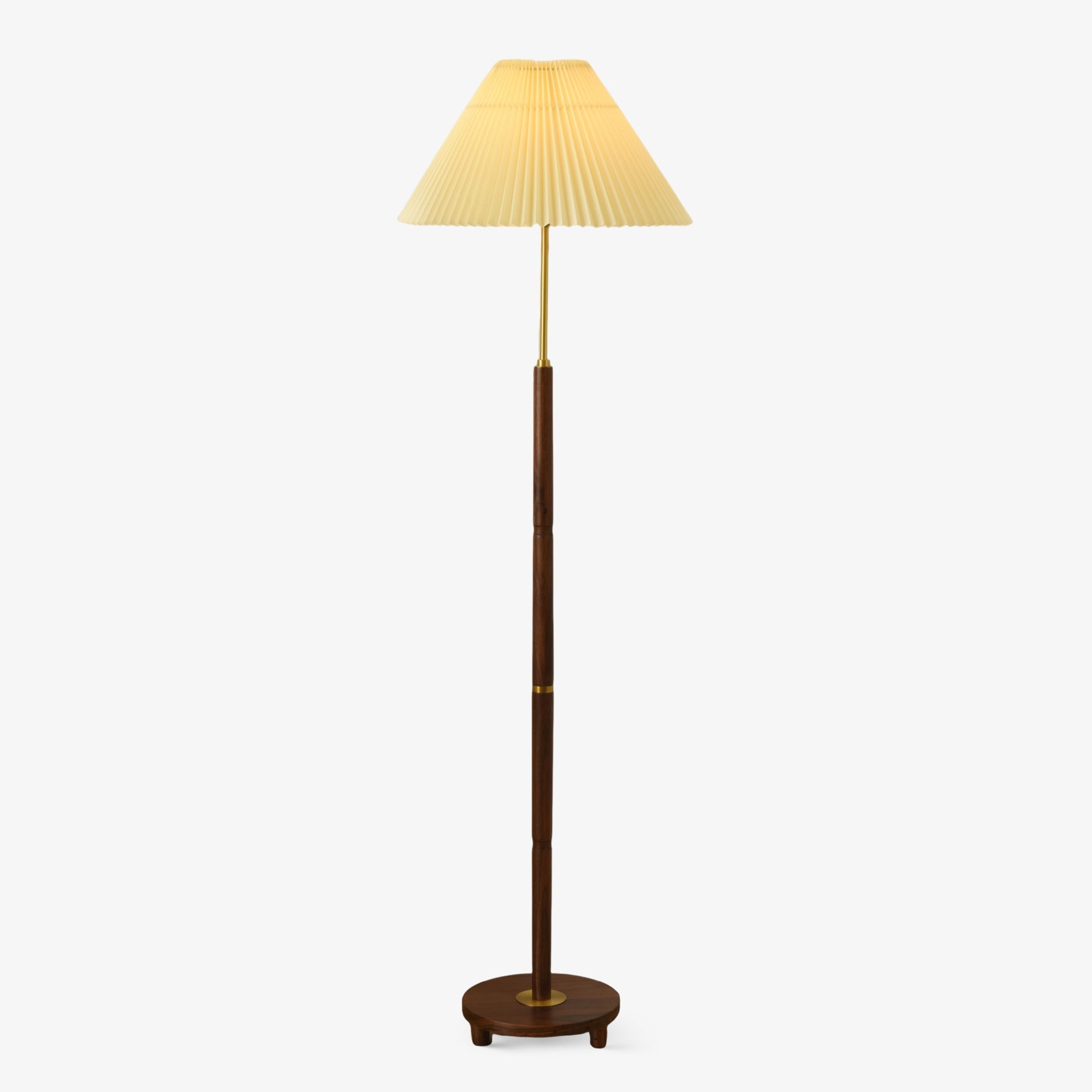 Haven Wood & Fabric Vintage Floor Lamp-Neutral Decor