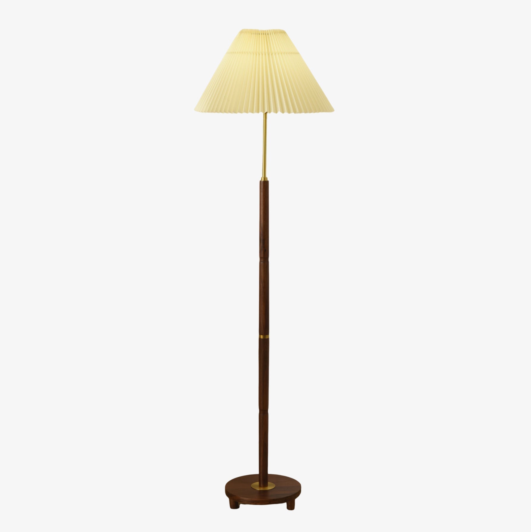 Haven Wood & Fabric Vintage Floor Lamp-Neutral Decor