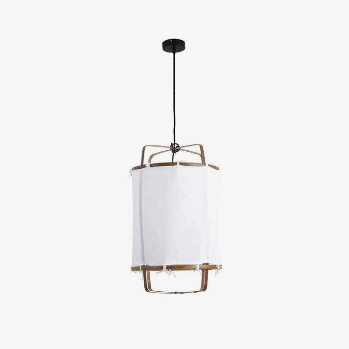 Lustra Pendant Lamp Bamboo Shade for Living Room-Neutral Decor