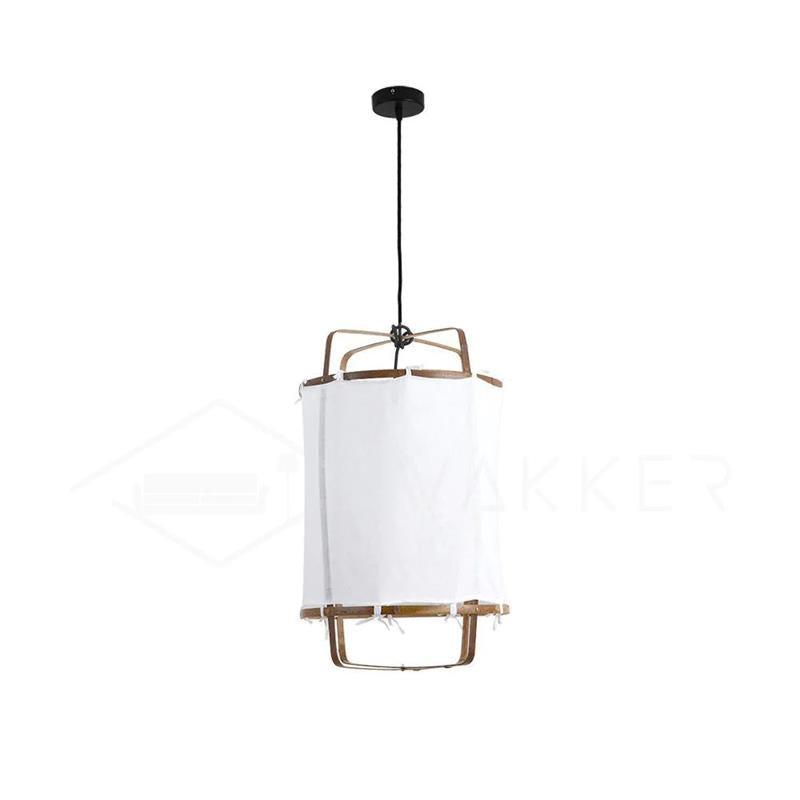 Lustra Pendant Lamp Bamboo Shade for Living Room-Neutral Decor