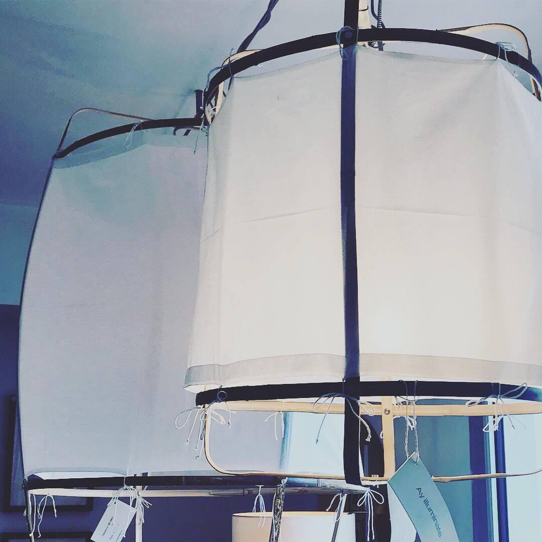 Lustra Pendant Lamp Bamboo Shade for Living Room-Neutral Decor