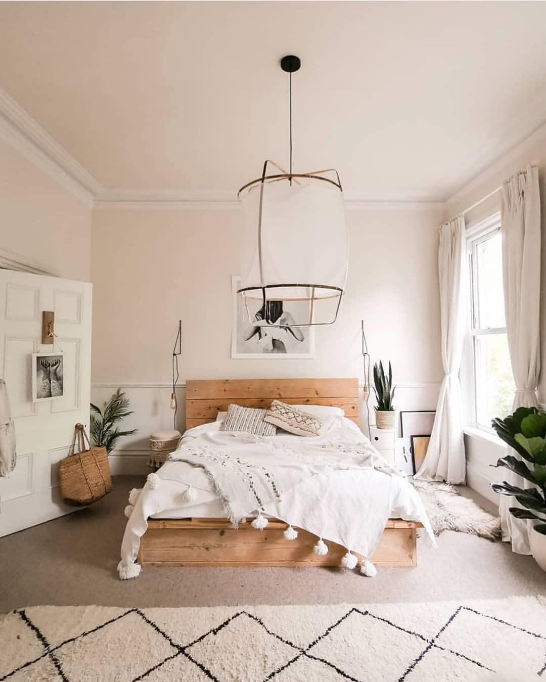 Lustra Pendant Lamp Bamboo Shade for Living Room-Neutral Decor
