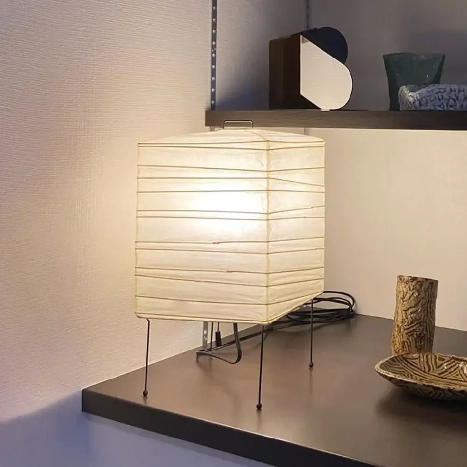 Mith Paper Oriental Table Lamp-Neutral Decor