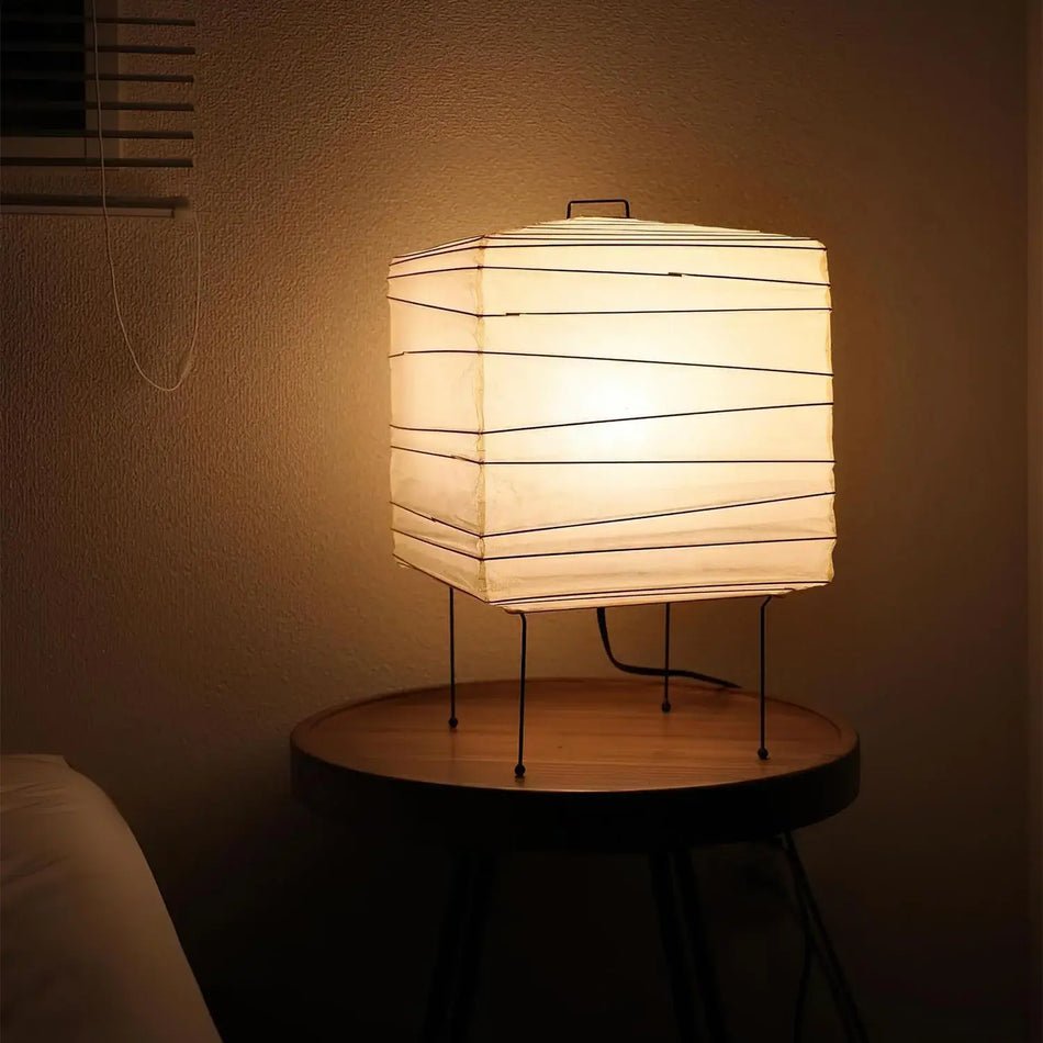 Mith Paper Oriental Table Lamp-Neutral Decor