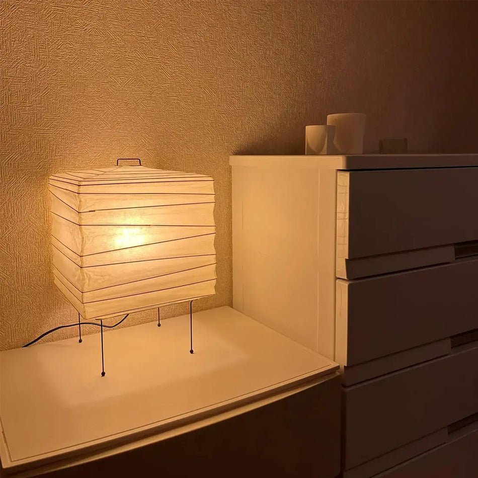 Mith Paper Oriental Table Lamp-Neutral Decor