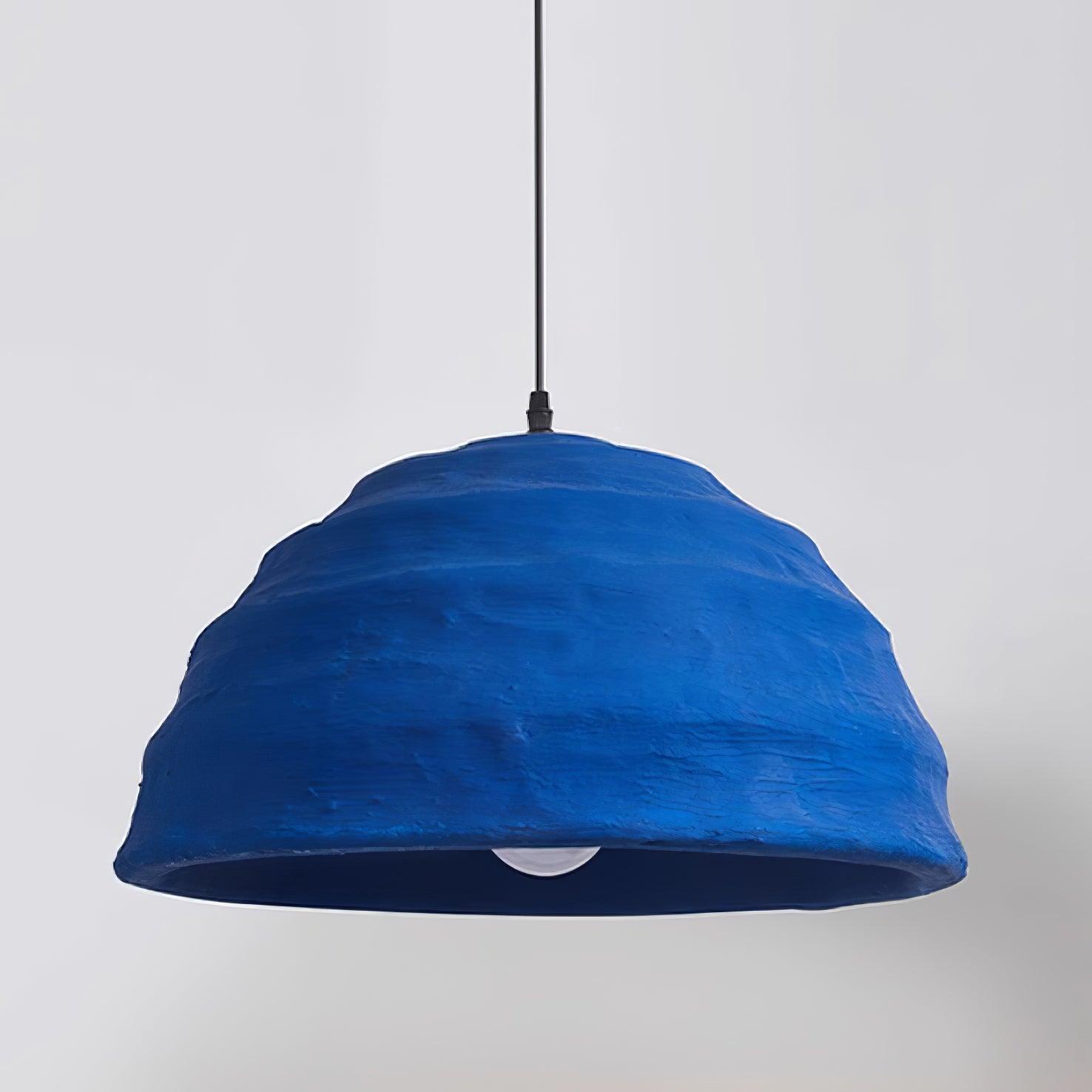 Pendant Lamp  Dome Shade Blue Industrial