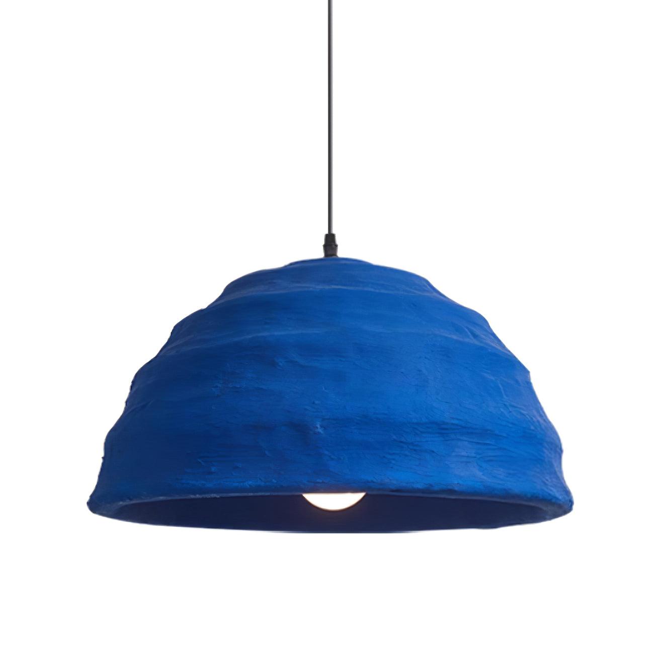 Pendant Lamp  Dome Shade Blue Industrial